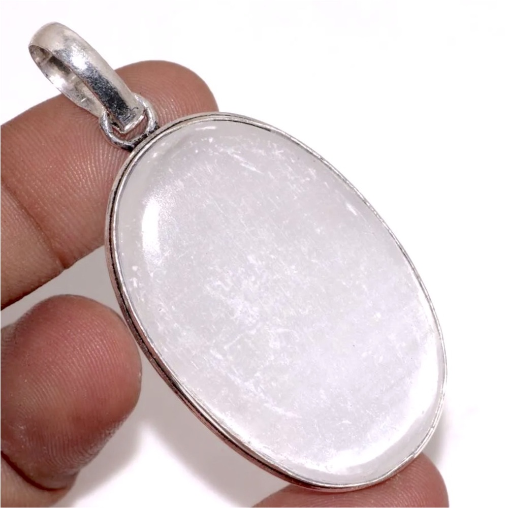 Selenite silver pendant - Picture 4 of 7